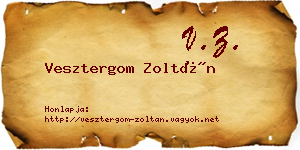 Vesztergom Zoltán névjegykártya