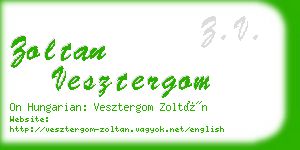 zoltan vesztergom business card